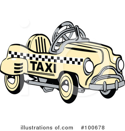 Royalty-Free (RF) Taxi Clipart Illustration by Andy Nortnik - Stock Sample #100678