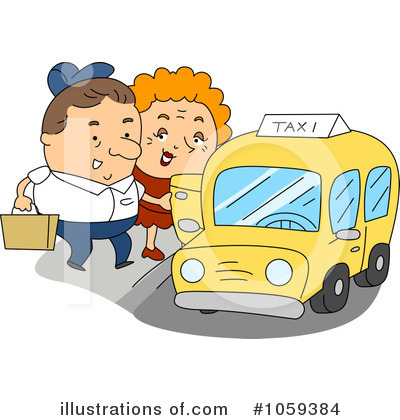 Royalty-Free (RF) Taxi Clipart Illustration by BNP Design Studio - Stock Sample #1059384