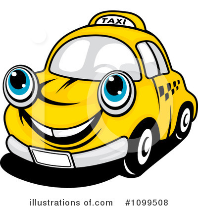 Royalty-Free (RF) Taxi Clipart Illustration by Vector Tradition SM - Stock Sample #1099508