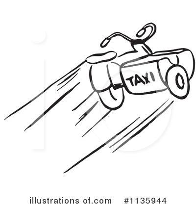 Royalty-Free (RF) Taxi Clipart Illustration by Picsburg - Stock Sample #1135944