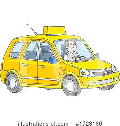 Royalty-Free (RF) Taxi Clipart Illustration by Alex Bannykh - Stock Sample #1723180