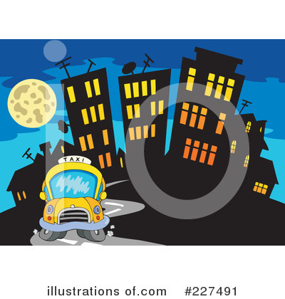 Royalty-Free (RF) Taxi Clipart Illustration by visekart - Stock Sample #227491