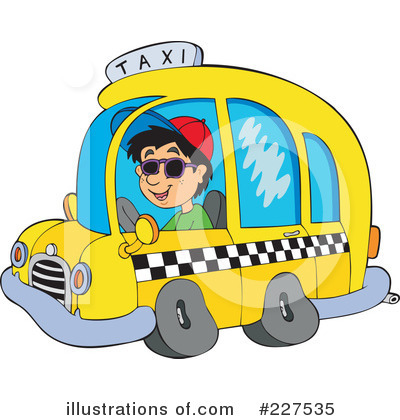 Royalty-Free (RF) Taxi Clipart Illustration by visekart - Stock Sample #227535