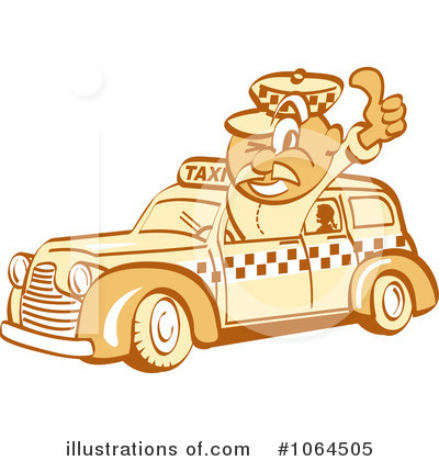 Royalty-Free (RF) Taxi Driver Clipart Illustration by Andy Nortnik - Stock Sample #1064505