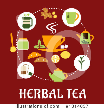 Royalty-Free (RF) Tea Clipart Illustration by Vector Tradition SM - Stock Sample #1314037