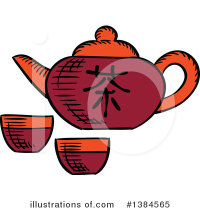 Tea Pot Clipart #1384565 by Vector Tradition SM