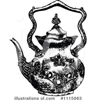 Royalty-Free (RF) Tea Pot Clipart Illustration by Prawny Vintage - Stock Sample #1115063