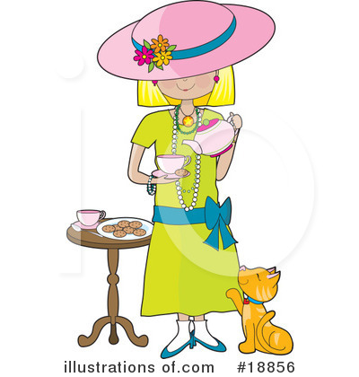 Royalty-Free (RF) Tea Time Clipart Illustration by Maria Bell - Stock Sample #18856