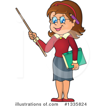 Royalty-Free (RF) Teacher Clipart Illustration by visekart - Stock Sample #1335824