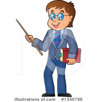 Royalty-Free (RF) Teacher Clipart Illustration by visekart - Stock Sample #1340796