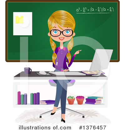Royalty-Free (RF) Teacher Clipart Illustration by Melisende Vector - Stock Sample #1376457