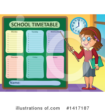 Timetable Clipart #1417187 by visekart