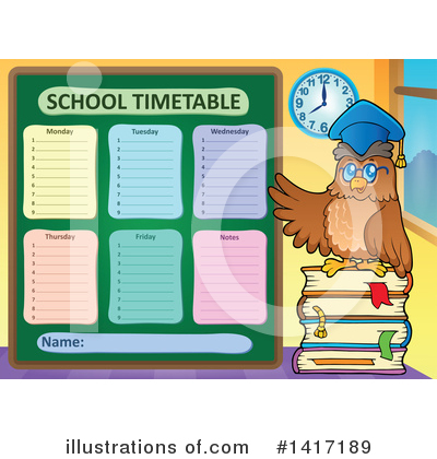 School Timetable Clipart #1417189 by visekart