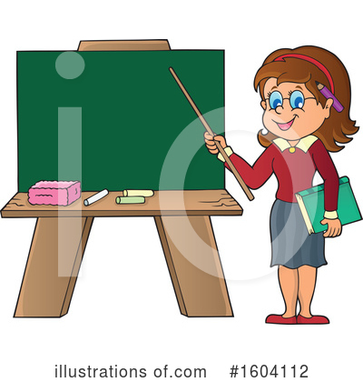 Royalty-Free (RF) Teacher Clipart Illustration by visekart - Stock Sample #1604112
