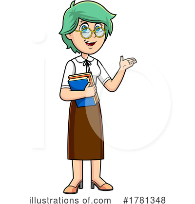 Librarian Clipart #1781348 by Hit Toon