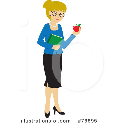 Royalty-Free (RF) Teacher Clipart Illustration by Rosie Piter - Stock Sample #76695