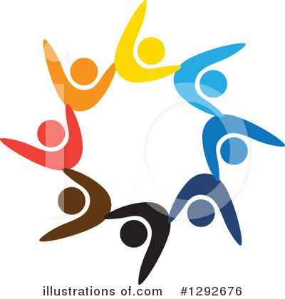 Royalty-Free (RF) Teamwork Clipart Illustration by ColorMagic - Stock Sample #1292676