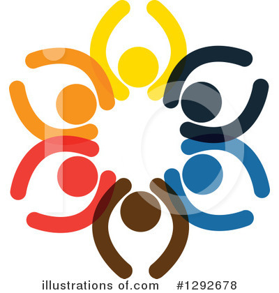 Royalty-Free (RF) Teamwork Clipart Illustration by ColorMagic - Stock Sample #1292678