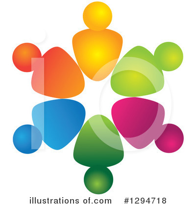 Royalty-Free (RF) Teamwork Clipart Illustration by ColorMagic - Stock Sample #1294718