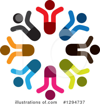Royalty-Free (RF) Teamwork Clipart Illustration by ColorMagic - Stock Sample #1294737