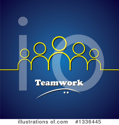 Royalty-Free (RF) Teamwork Clipart Illustration by ColorMagic - Stock Sample #1336445