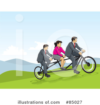 Tandem Bicycle Clipart #85027 by David Rey