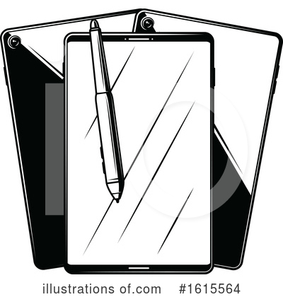 Tablet Computer Clipart #1615564 by Vector Tradition SM