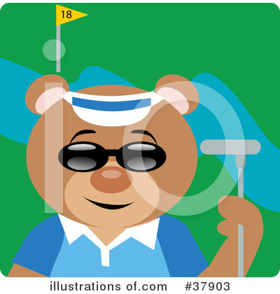 Royalty-Free (RF) Teddy Bear Character Clipart Illustration by Dennis Holmes Designs - Stock Sample #37903