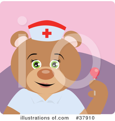 Royalty-Free (RF) Teddy Bear Character Clipart Illustration by Dennis Holmes Designs - Stock Sample #37910