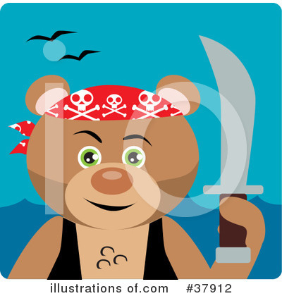 Royalty-Free (RF) Teddy Bear Character Clipart Illustration by Dennis Holmes Designs - Stock Sample #37912