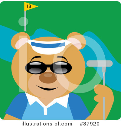Royalty-Free (RF) Teddy Bear Character Clipart Illustration by Dennis Holmes Designs - Stock Sample #37920