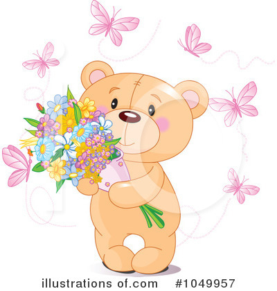 Royalty-Free (RF) Teddy Bear Clipart Illustration by Pushkin - Stock Sample #1049957