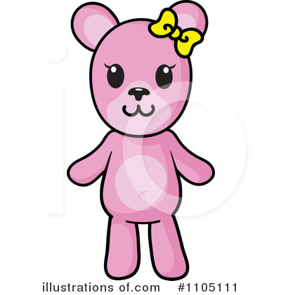 Pink Teddy Bear Clipart #1105111 by Rosie Piter