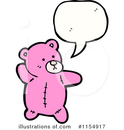 Pink Teddy Bear Clipart #1154917 by lineartestpilot