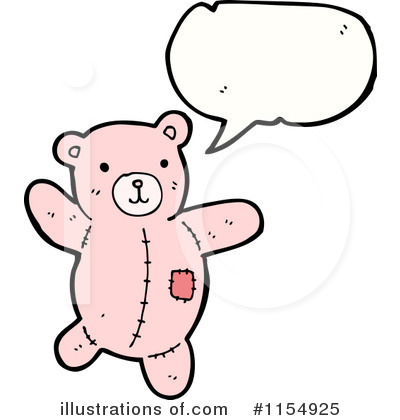 Pink Teddy Bear Clipart #1154925 by lineartestpilot