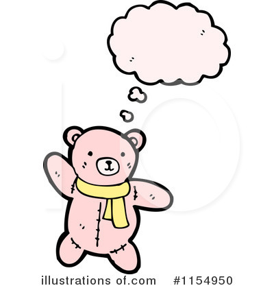 Pink Teddy Bear Clipart #1154950 by lineartestpilot