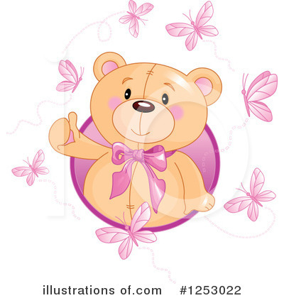 Royalty-Free (RF) Teddy Bear Clipart Illustration by Pushkin - Stock Sample #1253022