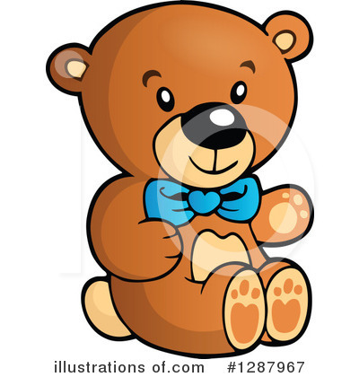 Royalty-Free (RF) Teddy Bear Clipart Illustration by visekart - Stock Sample #1287967