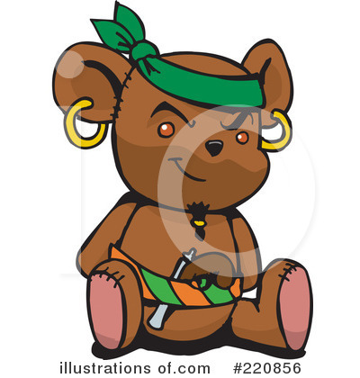 Royalty-Free (RF) Teddy Bear Clipart Illustration by Dennis Holmes Designs - Stock Sample #220856