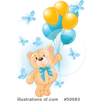 Royalty-Free (RF) Teddy Bear Clipart Illustration by Pushkin - Stock Sample #50083
