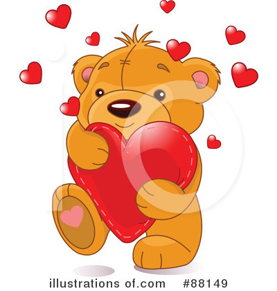 Royalty-Free (RF) Teddy Bear Clipart Illustration by Pushkin - Stock Sample #88149