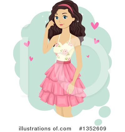 Royalty-Free (RF) Teen Girl Clipart Illustration by BNP Design Studio - Stock Sample #1352609