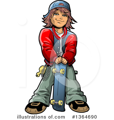 Royalty-Free (RF) Teenager Clipart Illustration by Clip Art Mascots - Stock Sample #1364690