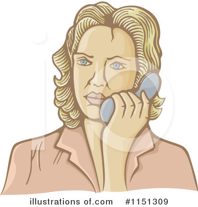 Royalty-Free (RF) Telephone Clipart Illustration by Any Vector - Stock Sample #1151309