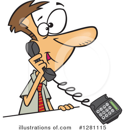 Royalty-Free (RF) Telephone Clipart Illustration by toonaday - Stock Sample #1281115