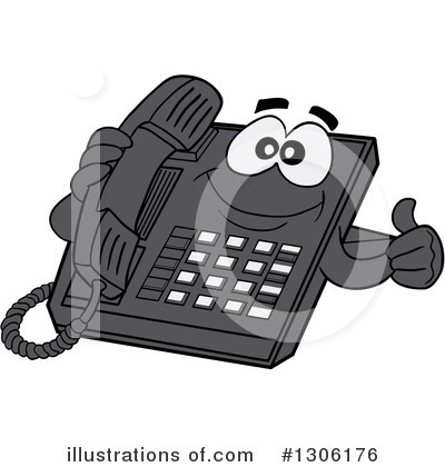 Royalty-Free (RF) Telephone Clipart Illustration by LaffToon - Stock Sample #1306176