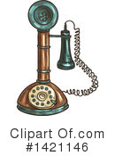 Telephone Clipart #1421146 by Vector Tradition SM