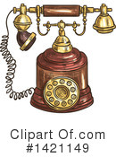 Telephone Clipart #1421149 by Vector Tradition SM