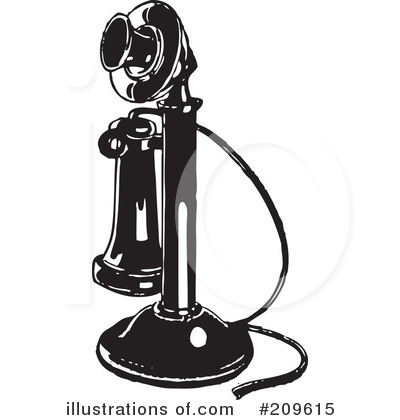 Royalty-Free (RF) Telephone Clipart Illustration by BestVector - Stock Sample #209615