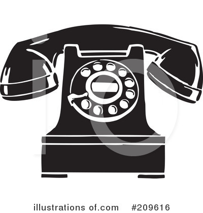 Royalty-Free (RF) Telephone Clipart Illustration by BestVector - Stock Sample #209616